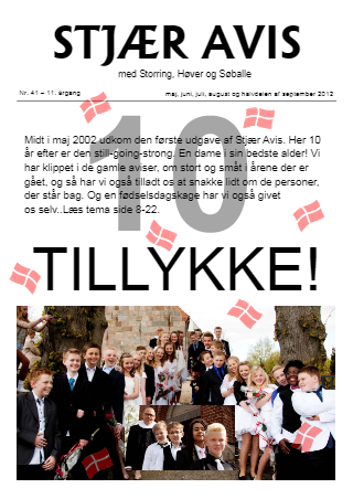 Forsiden af Stjær Avis - Nr. 41, 11. Årgang