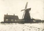 Mølle, stuehus og hestevogne (ca. 1915-1920)