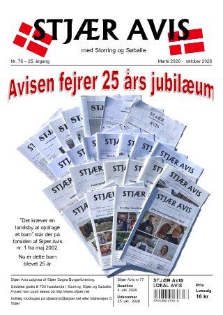 Forsiden af Stjær Avis - Nr. 76, 25. Årgang