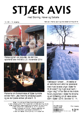 Forsiden af Stjær Avis - Nr. 52, 14. Årgang