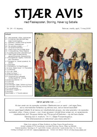 Forsiden af Stjær Avis - Nr. 24, 6. Årgang